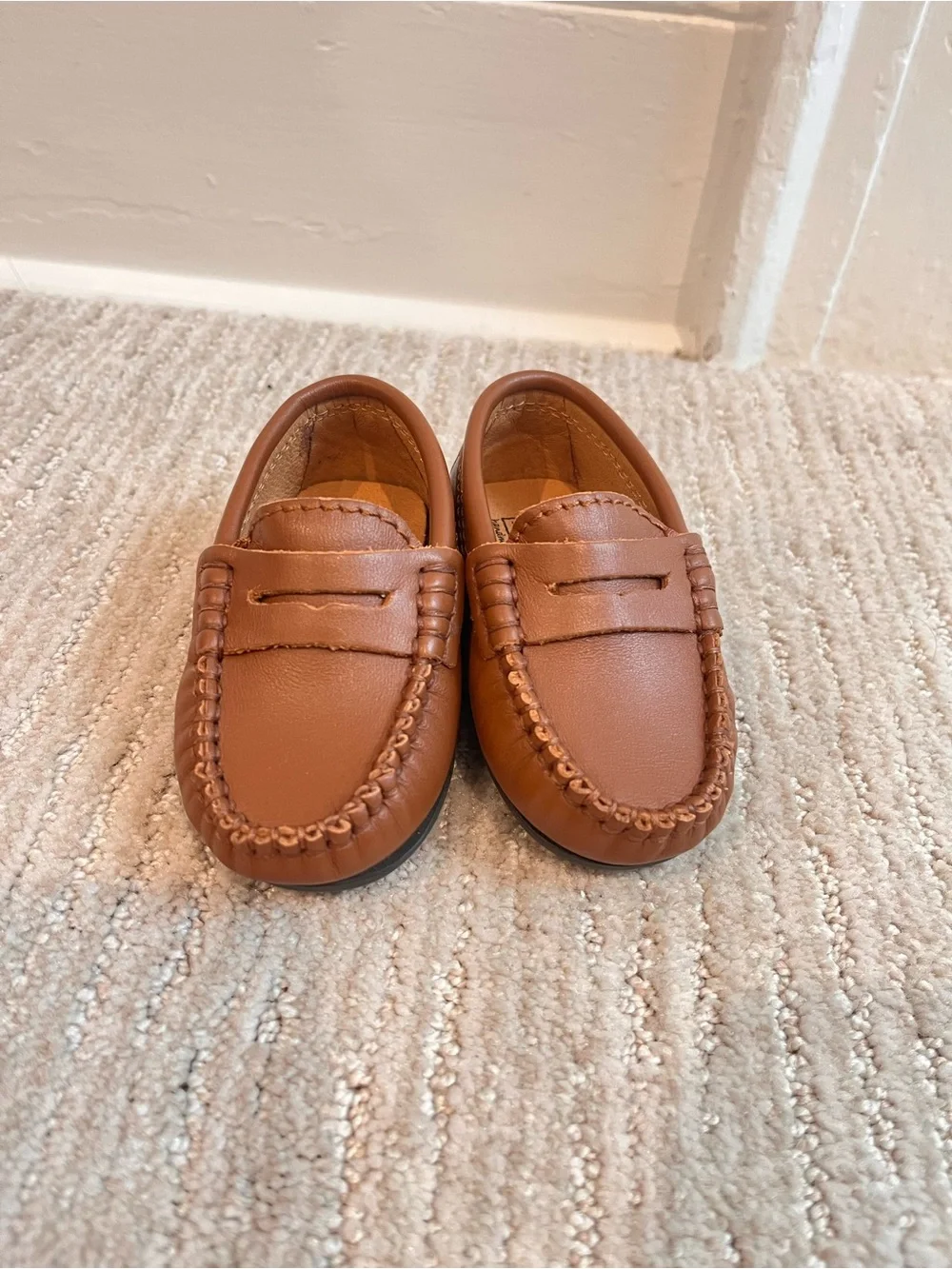 Atlanta Moccasin toddler Brown Slip-On Moccasin Loafers -